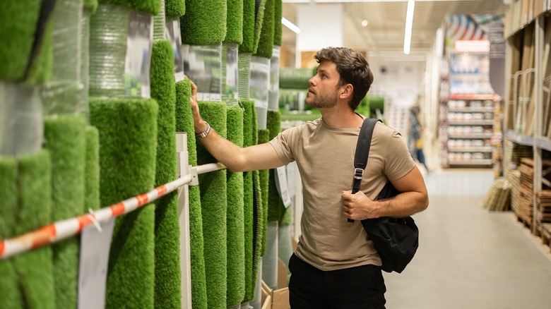 Shopping for fake grass