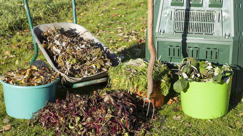 Compost and other fall clean up mulches
