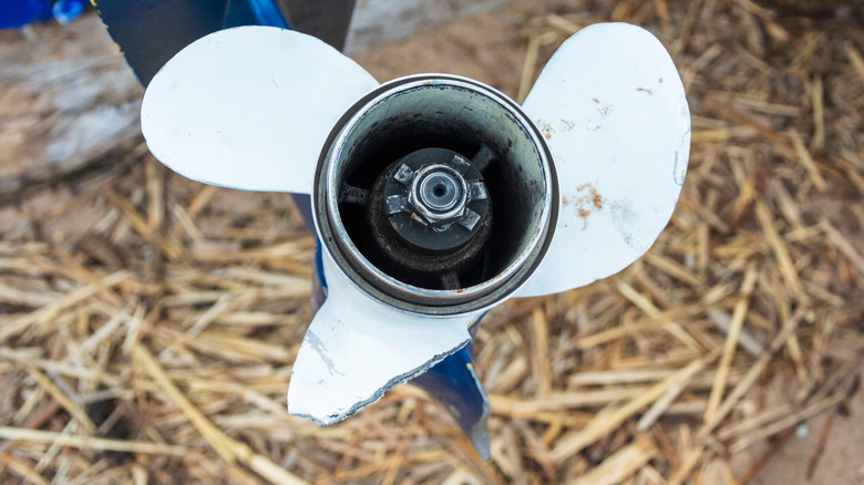 broken skeg and propellor