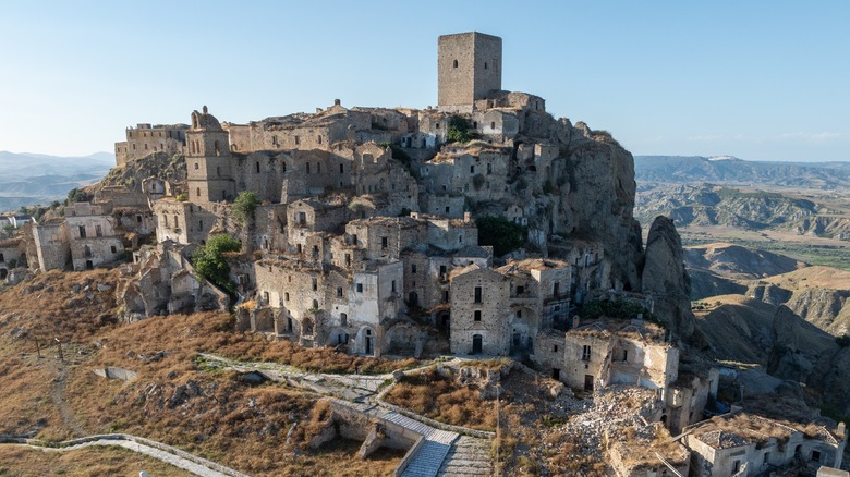 Craco ghost village in Basilicata 