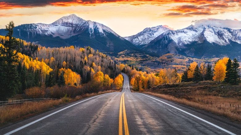 Sunset over the San Juan Mountains in Colorado