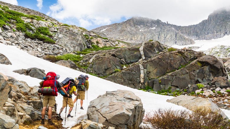 Thru-hikers in the Sierra Nevada