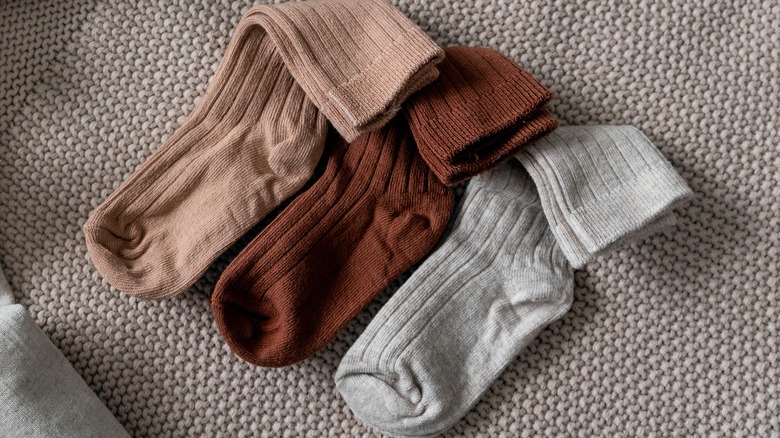Three pairs of socks 