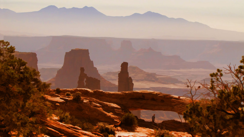 Canyonlands National Parks arches at sunset