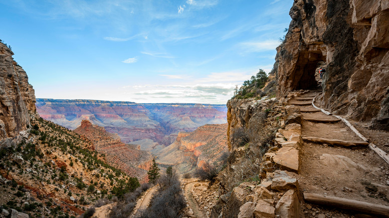 Bright Angel Trail at the gorge of the Grand Canyon