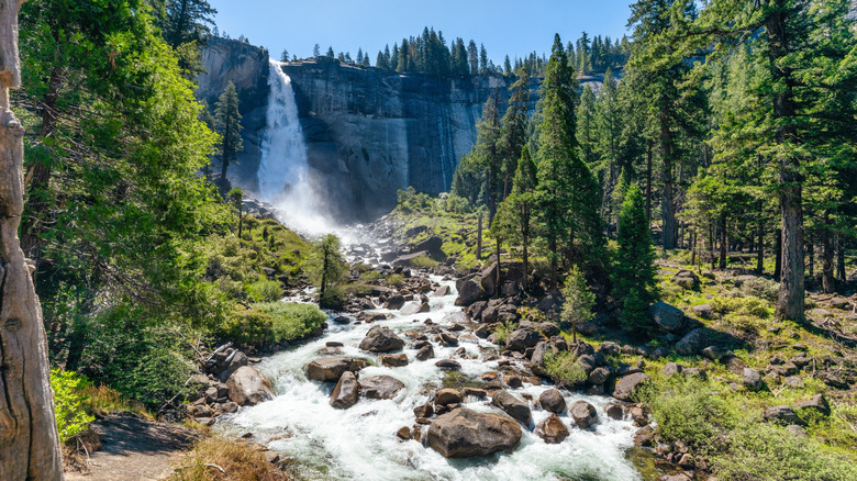 Nevada Mountains and Falls on Mist Trail