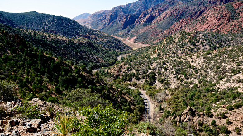 View of Arizona's Highway 191 from the mountains