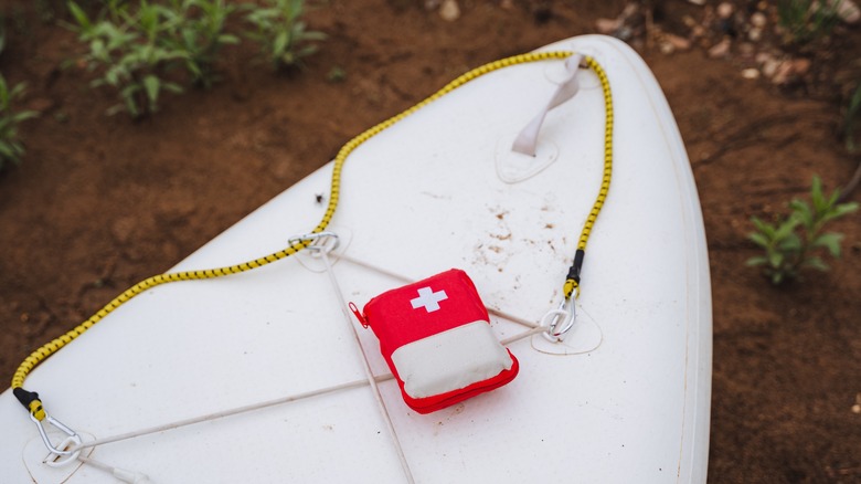 first aid kit on kayak