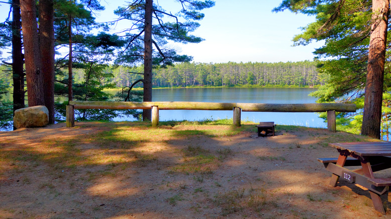 Campground by lake