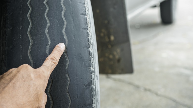 Checking the tread on your tires