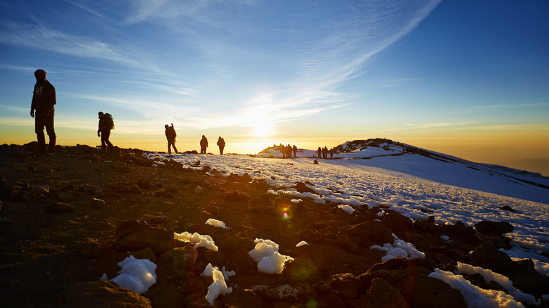View of Machame Route to summit of Mount Kilimanjaro