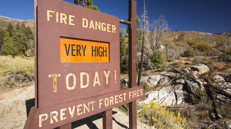 fire danger sign