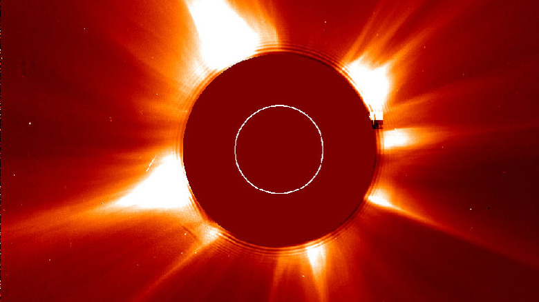 Nasa image of Solar flare exploding from the sun 