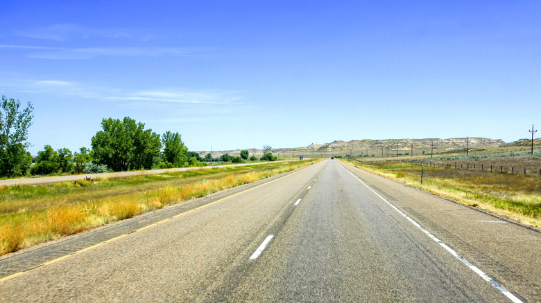 Empty highway in the plains