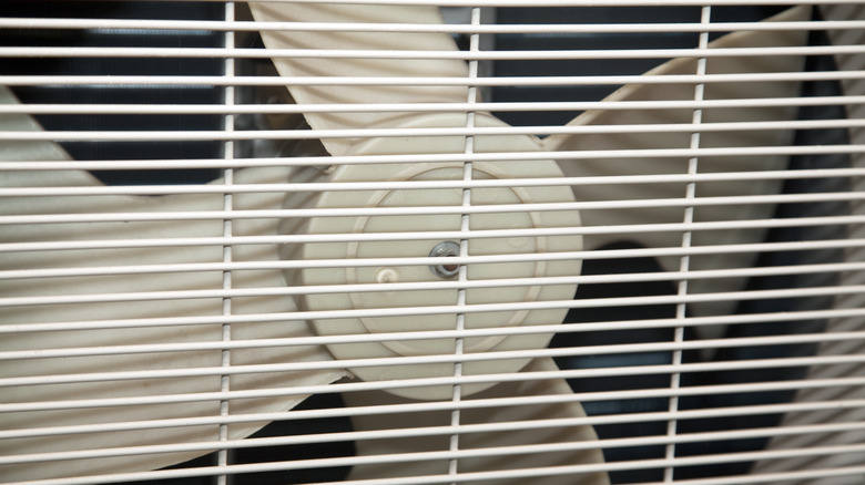 Box fan close-up