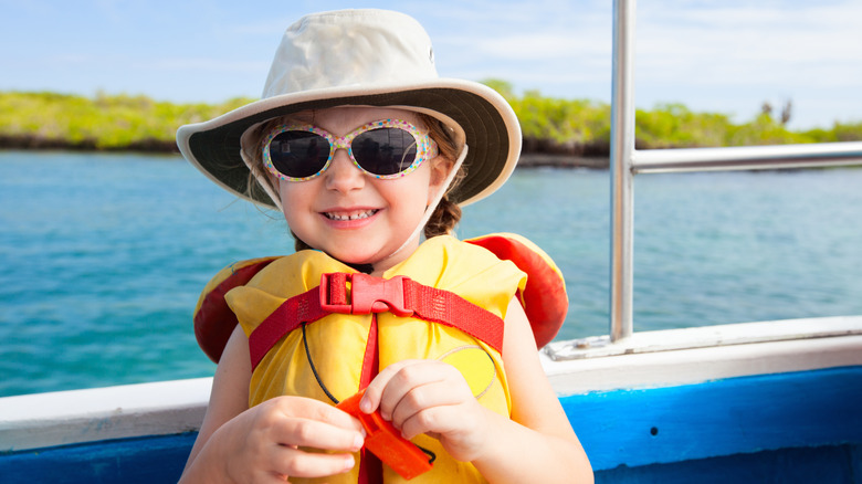 girl with life jacket