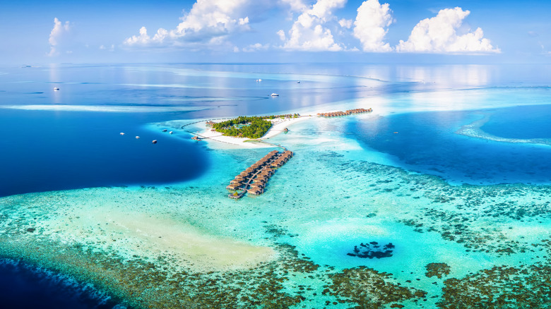 Tourist-friendly area of the Maldives