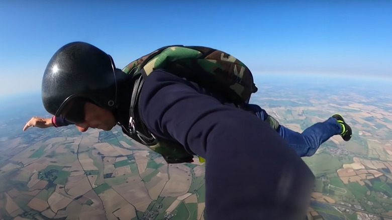 Bear Grylls skydiving