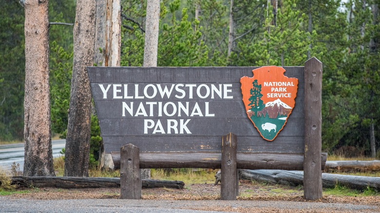 yellowstone national park entrance sign