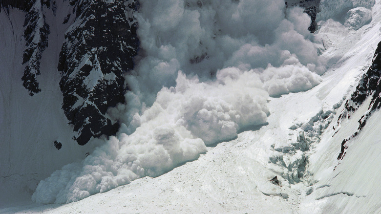 Avalanche on mountain