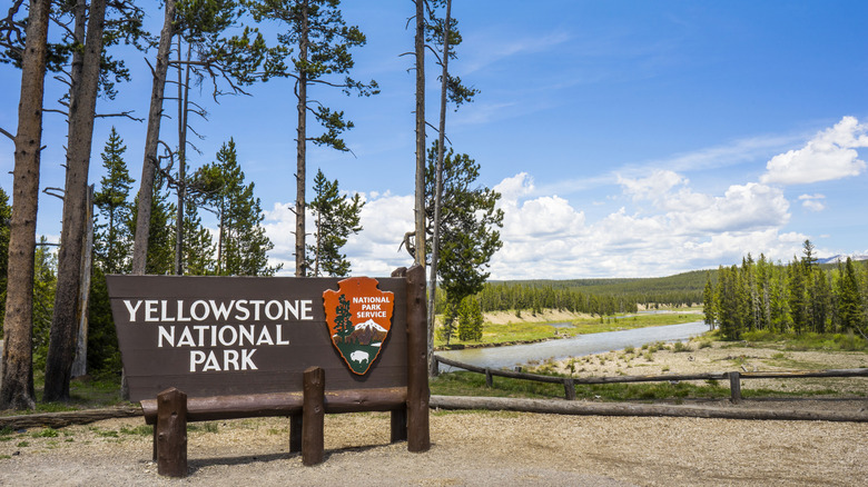 yellowstone national park entrance sign