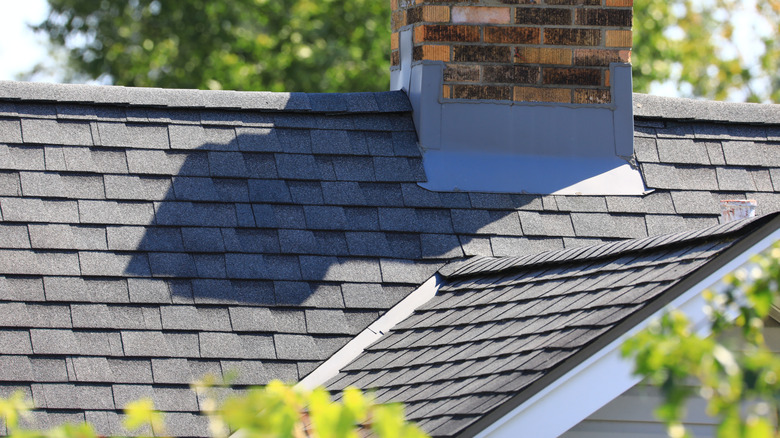 Shingles on the roof of a home