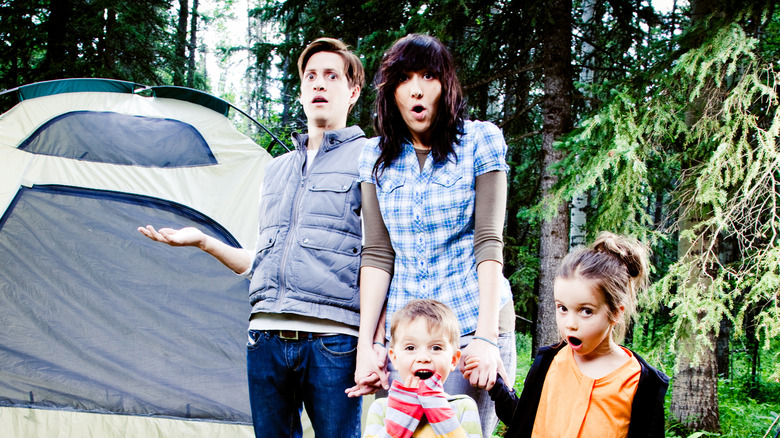 Upset family of campers