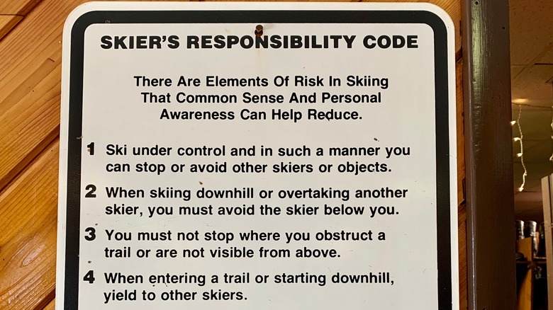 List of skier rules