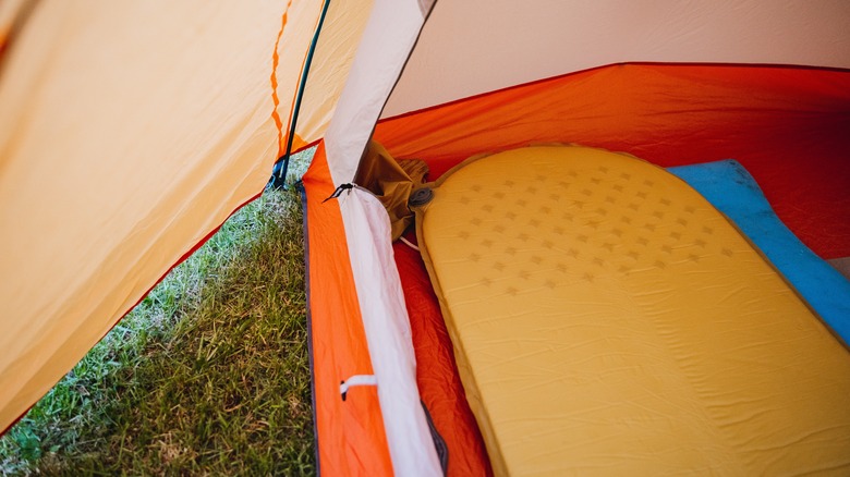 Sleeping pad for camping in tent