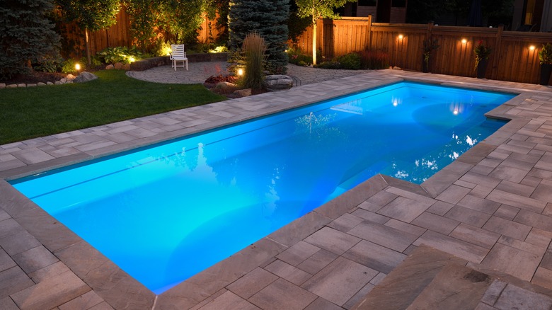 Paver pool deck