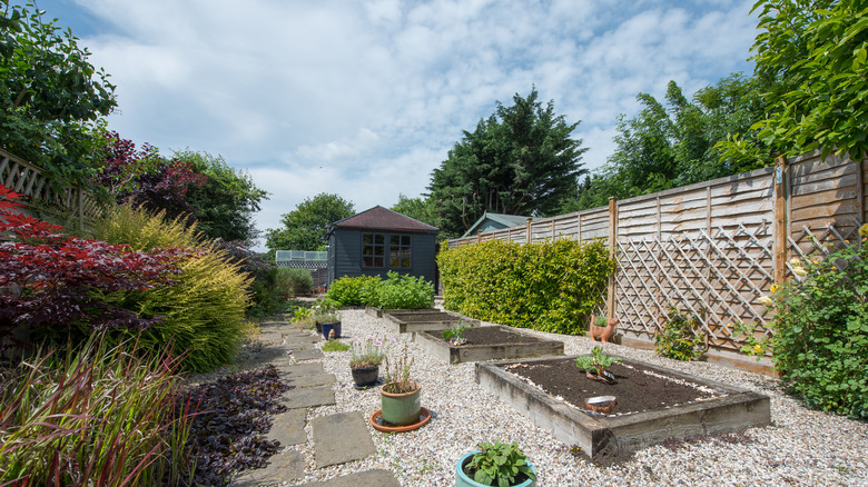 Raised flower beds