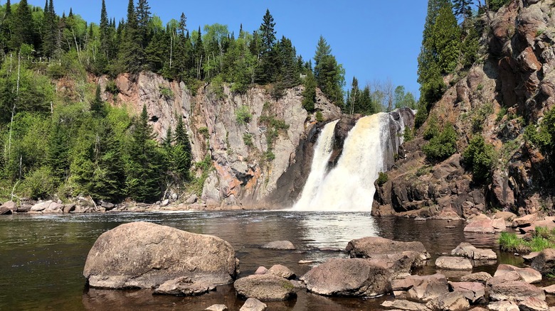 Tettegouche State Park waterfall view