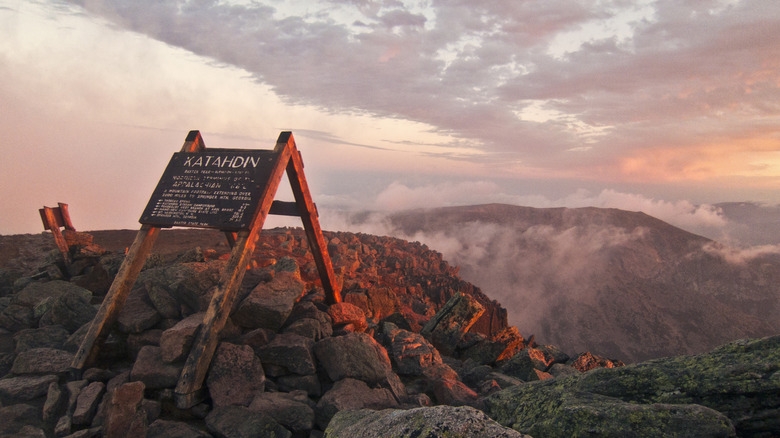 Sign for Katahdin Knife's Edge