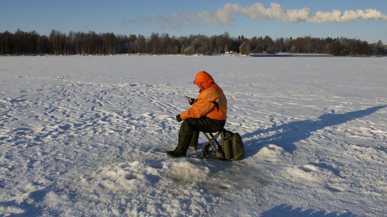 Arctic ice fishing 