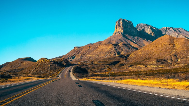 Road through Guadalupe Mountains National Park
