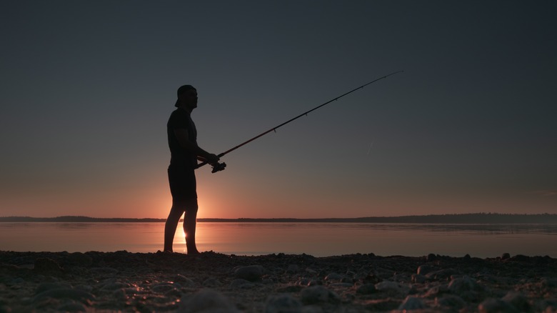 Fisherman at sunset