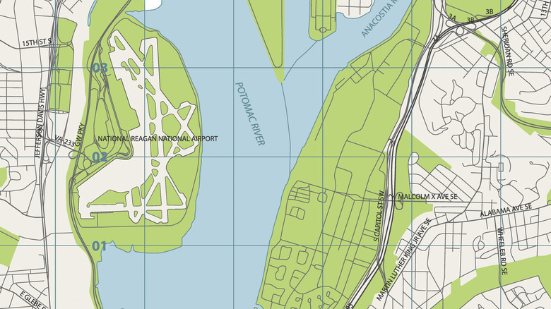 Grid references on street map