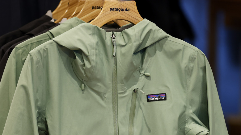 Patagonia jackets on hangers