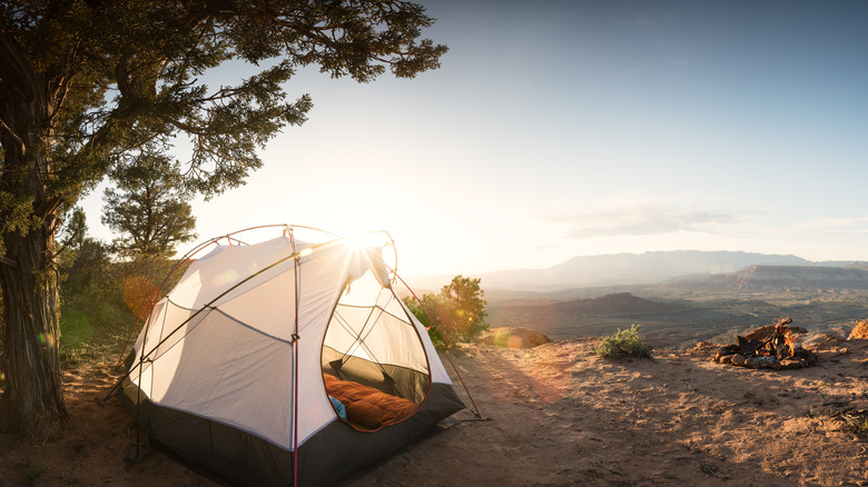 Tent on ridge