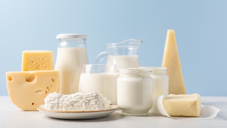 Assorted dairy products 
