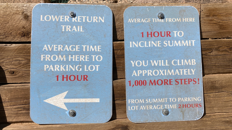 Manitou Incline signs