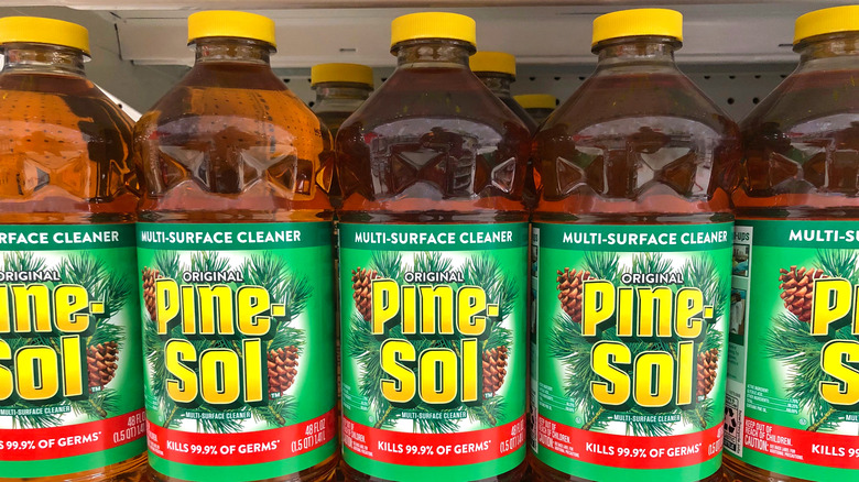 bottles of pine sol