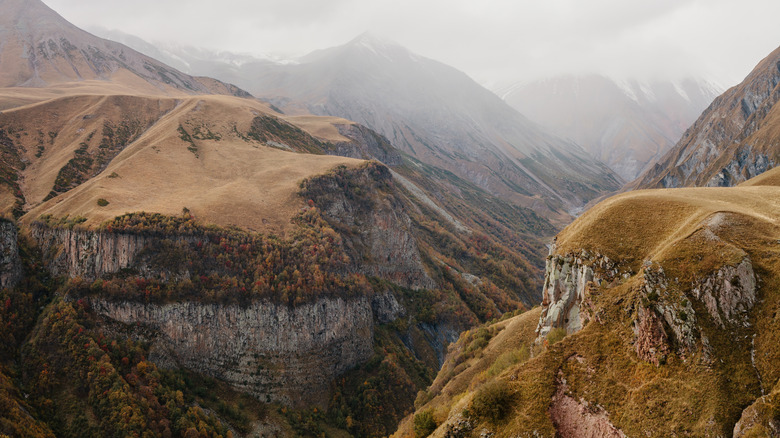 Caucasus mountains in Georgia