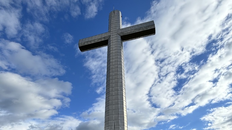 Cross on a mountaintop