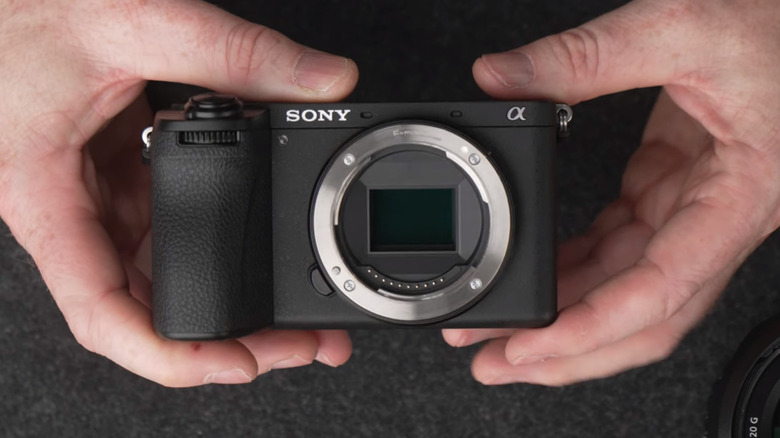 The Sony A6700 in hands as it is reviewed