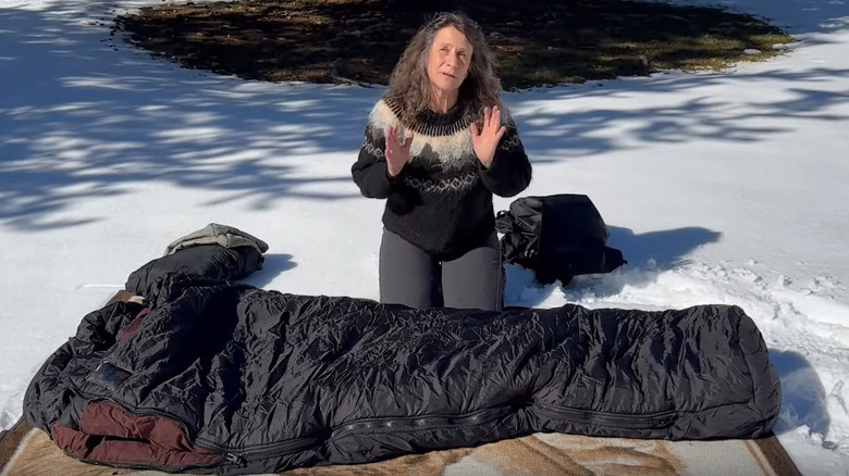 A sleeping bag used on "Alone"