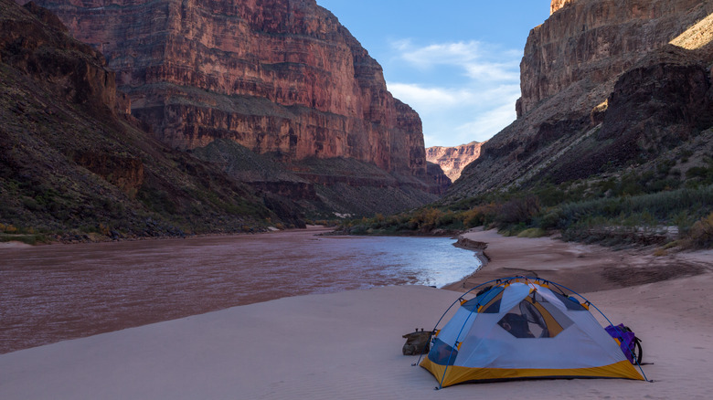 Camping on Colorado River Grand Canyon