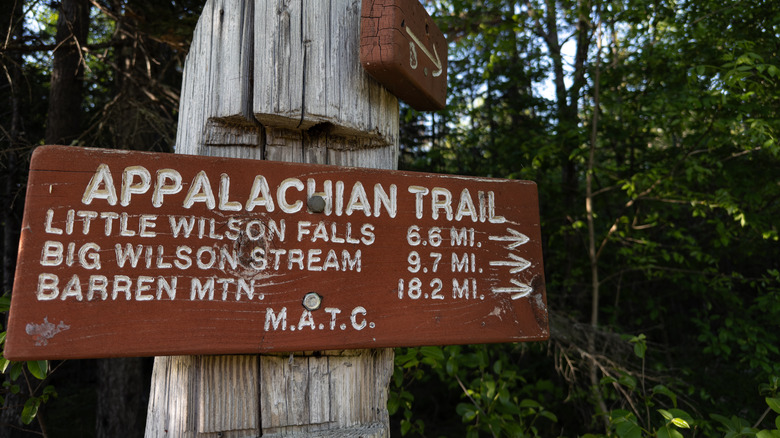 Appalachian trail sign