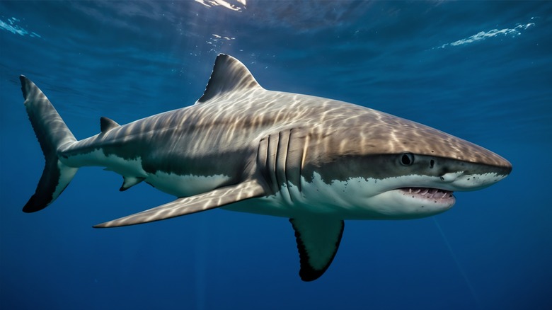 Great white shark underwater