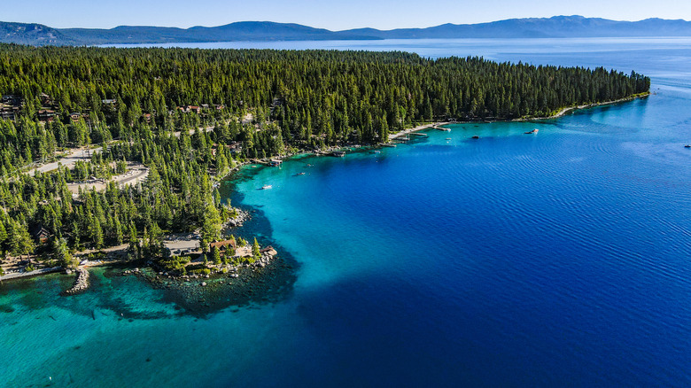 Meeks Bay, Lake Tahoe, aerial view